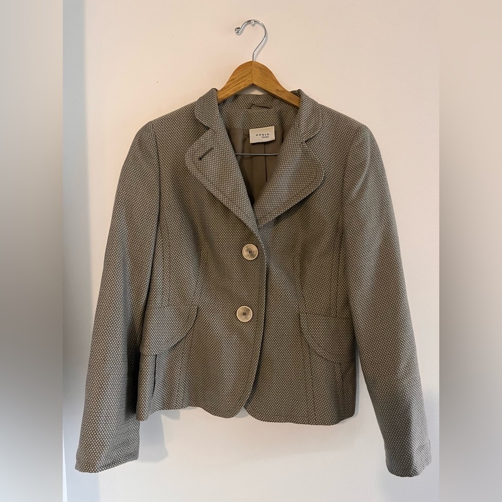 AKRIS PUNTO Cotton Polkadot Blazer - US 12